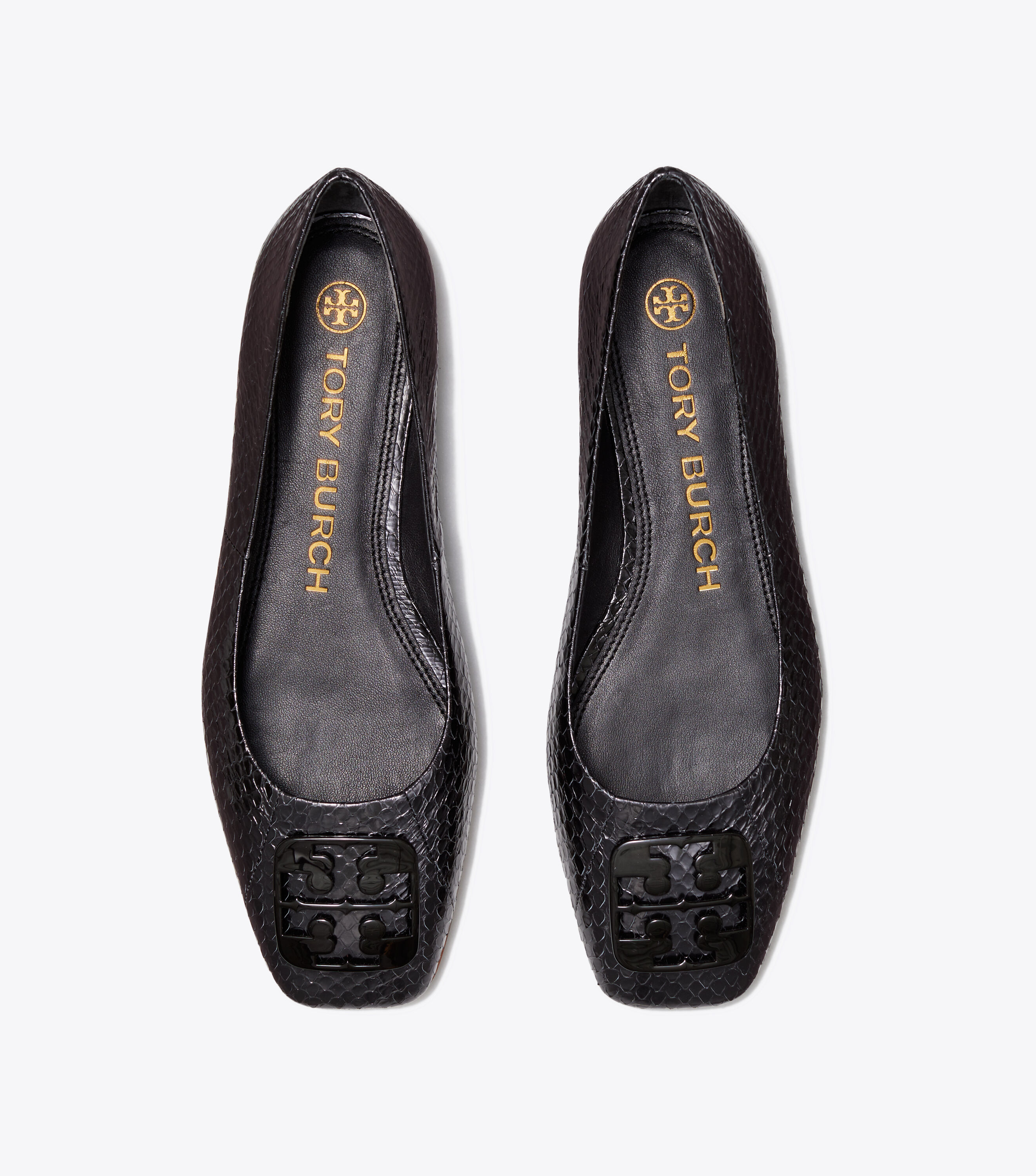 Snakeskin tory burch flats store