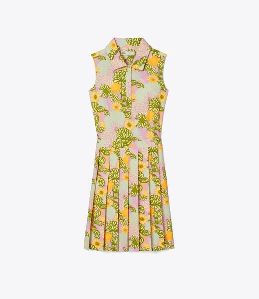 Printed Pleated Golf Dress