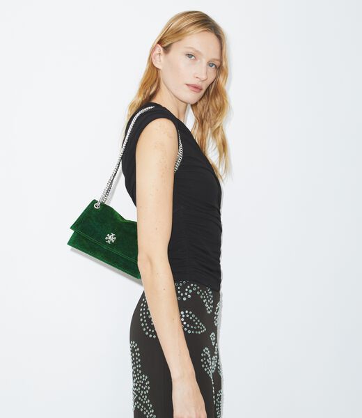 tory burch حقيبة كتف ميني كيرا تورنلوك المبطنة