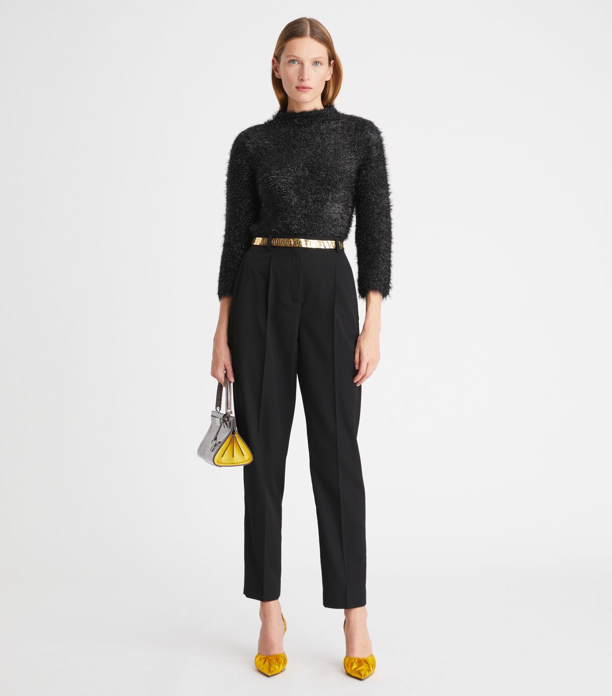 tory burch tinsel mockneck sweater