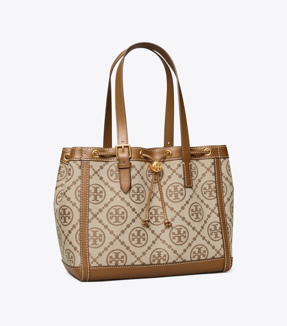 T Monogram Jacquard Small Tote Bag