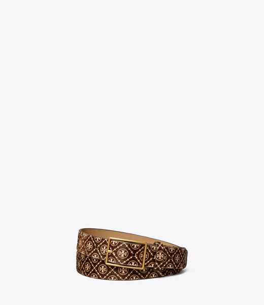 1" T Monogram Calf Hair Belt