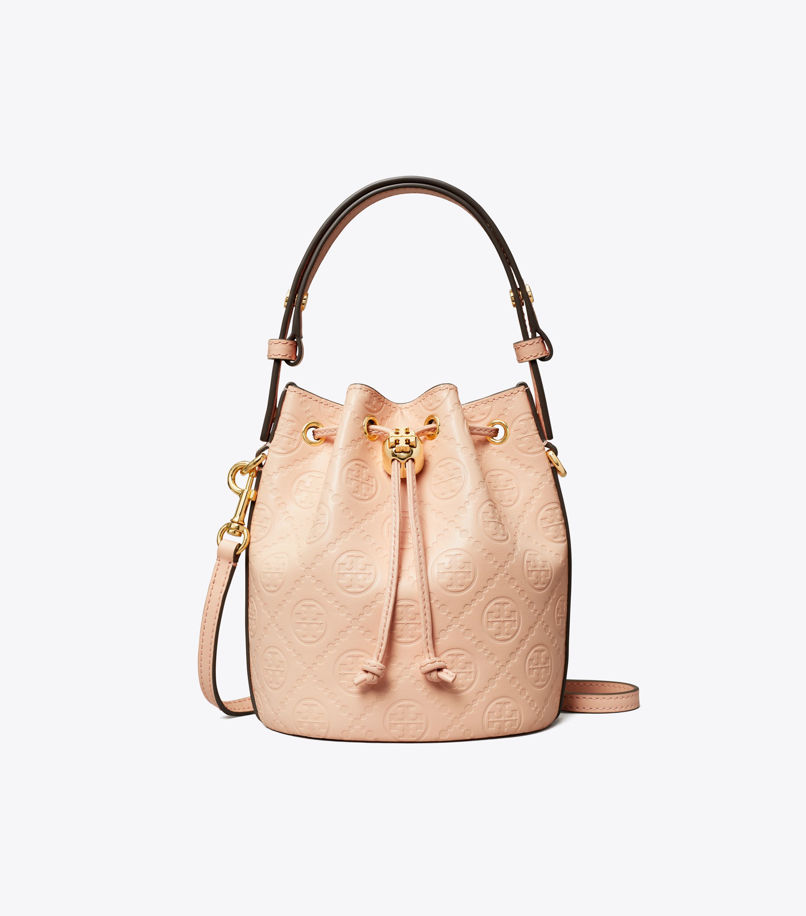 ハンドバッグ [Tory Burch] T Monogram Leather Mini Bucket Bag - Blush T Monogram Leather Mini Bucket Bag, Blush | Tory Burch KW