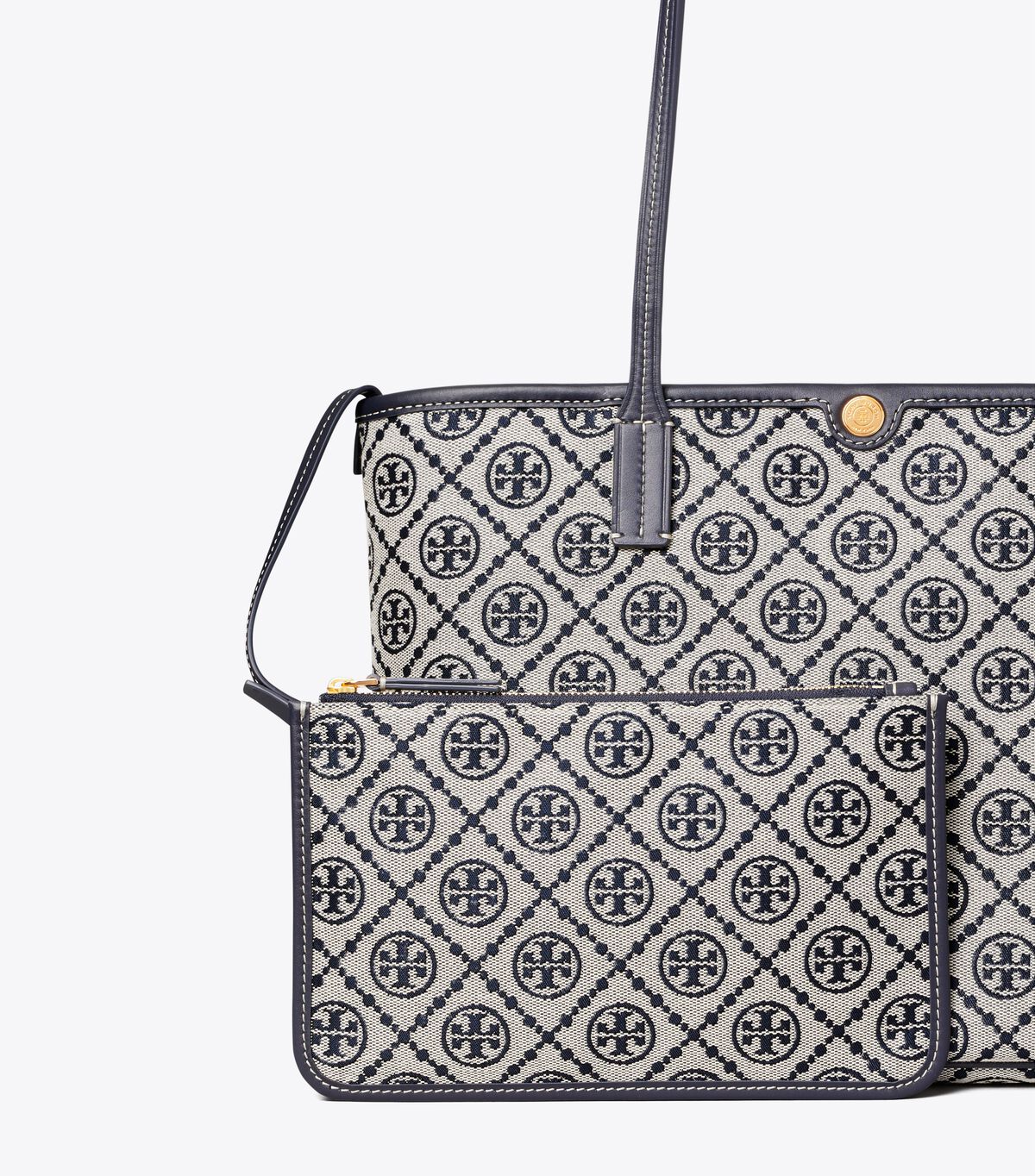tory burch t monogram small zip tote