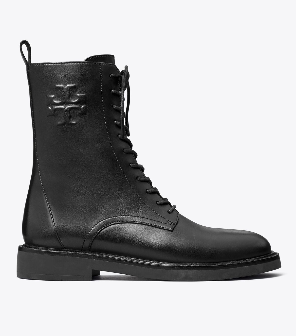 tory burch double t combat boot