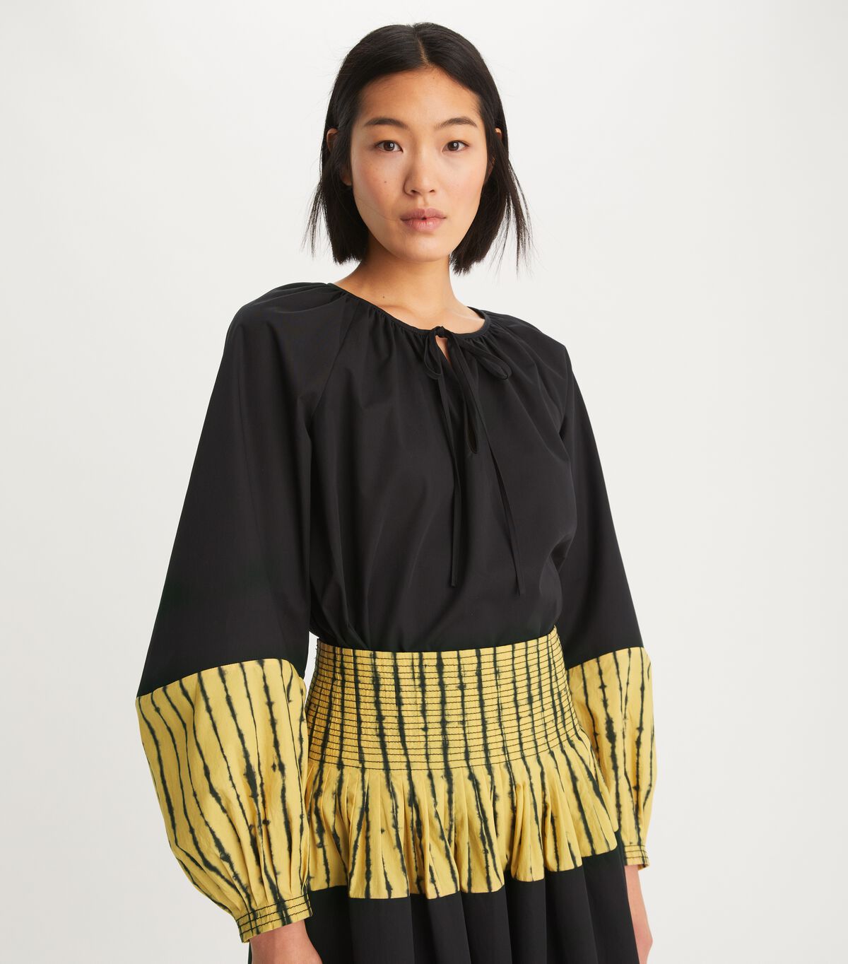 tory burch tie dye stripe colorblock top