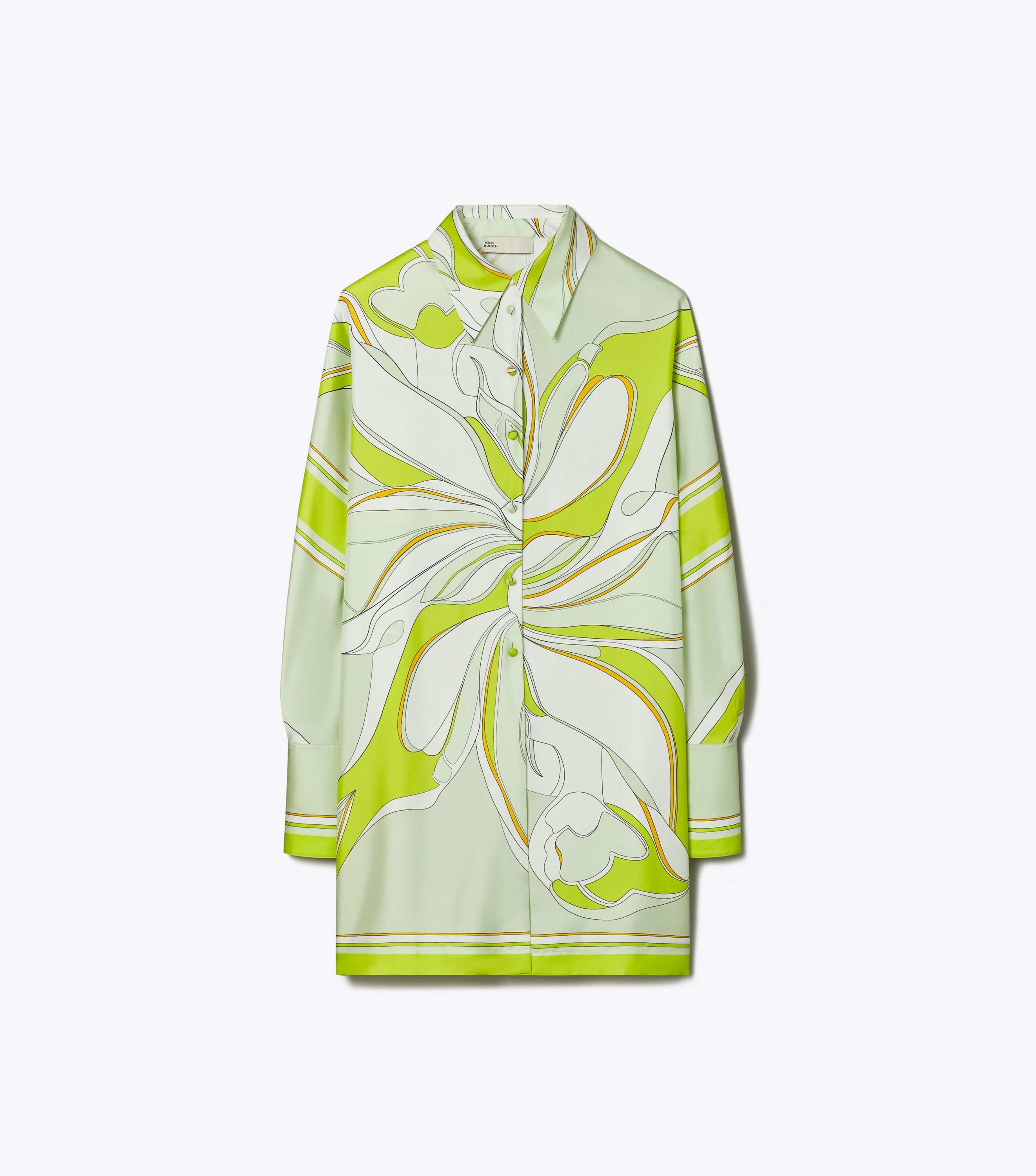 トリーバーチ チュニック ブラウス Printed Silk Tunic, Chartreuse 