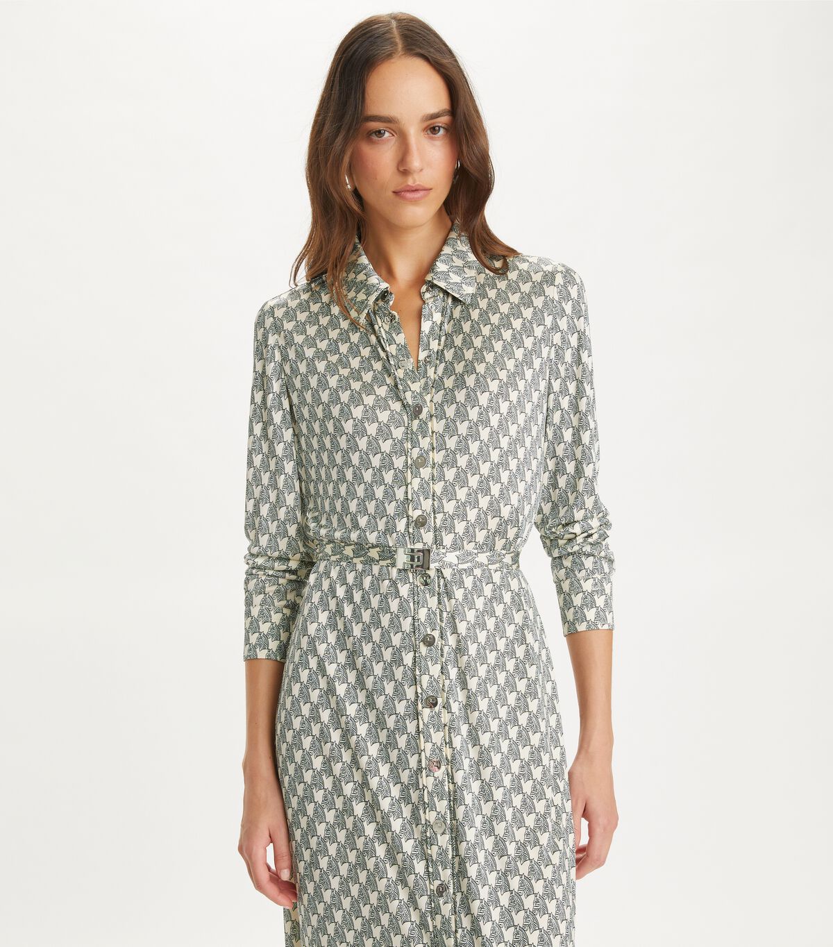 tory burch printed viscose shirtdress