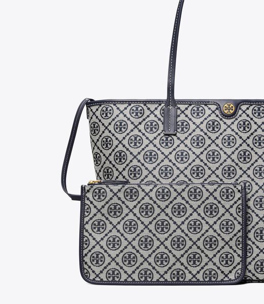 tory burch t monogram zip tote