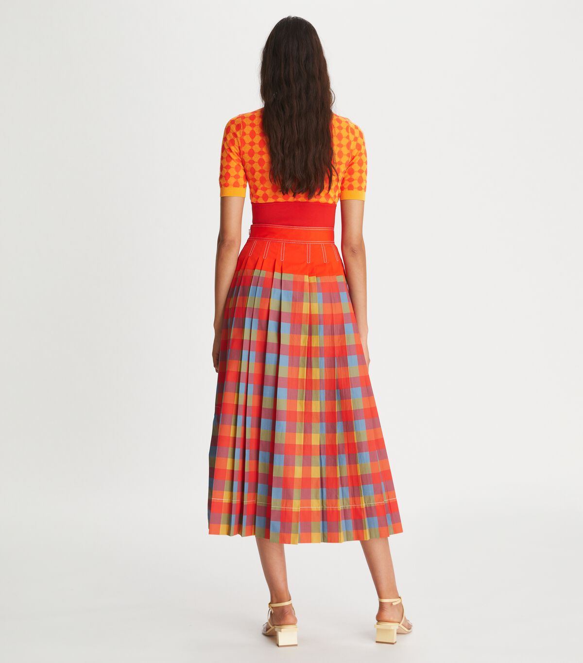 tory burch jacquard knit mock neck