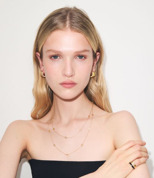 tory burch قلادة طويلة أيقونية