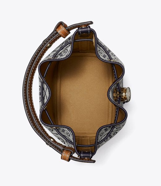 tory burch t monogram mini bucket bag