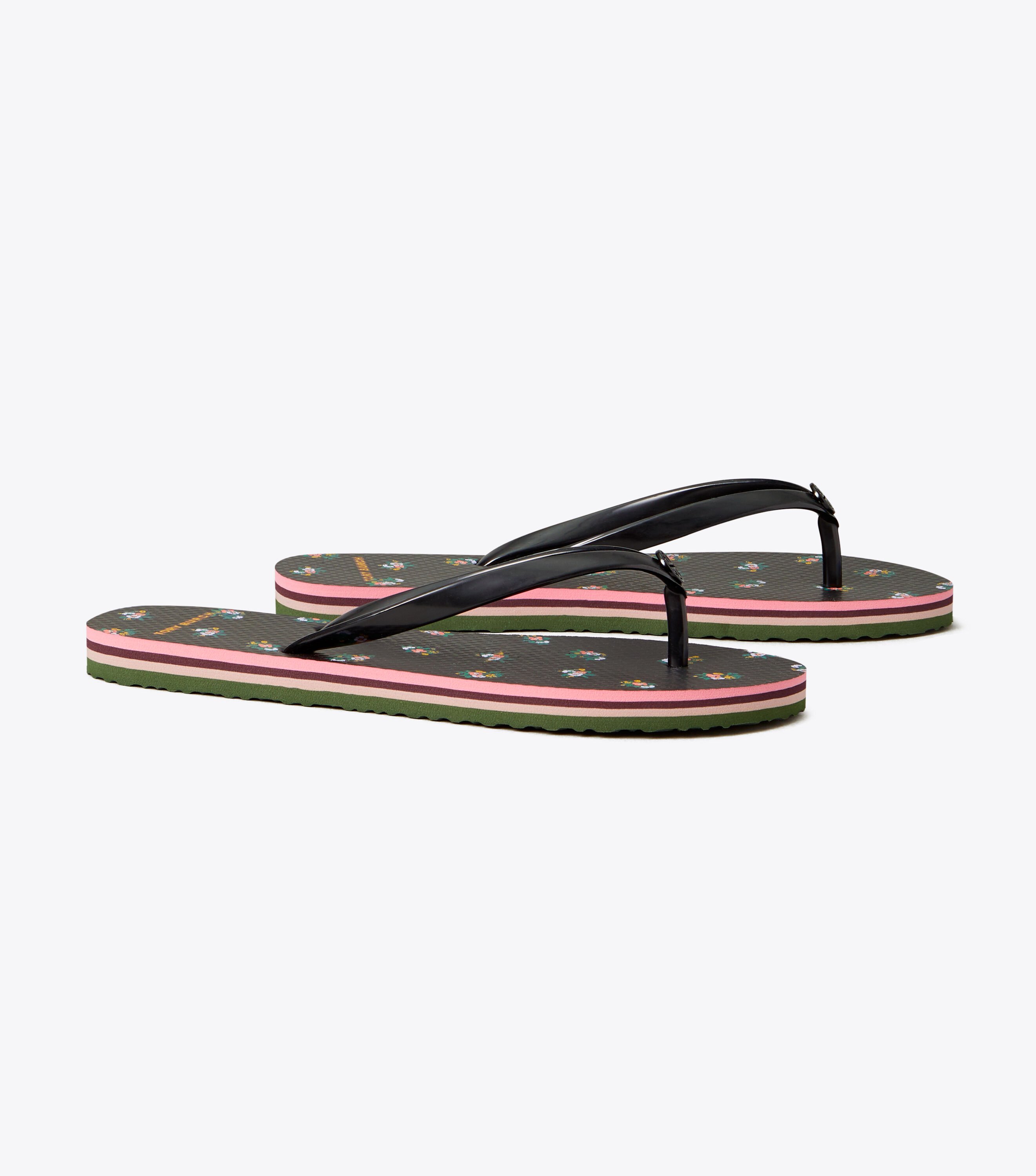 Tory burch black thin cheap flip flops