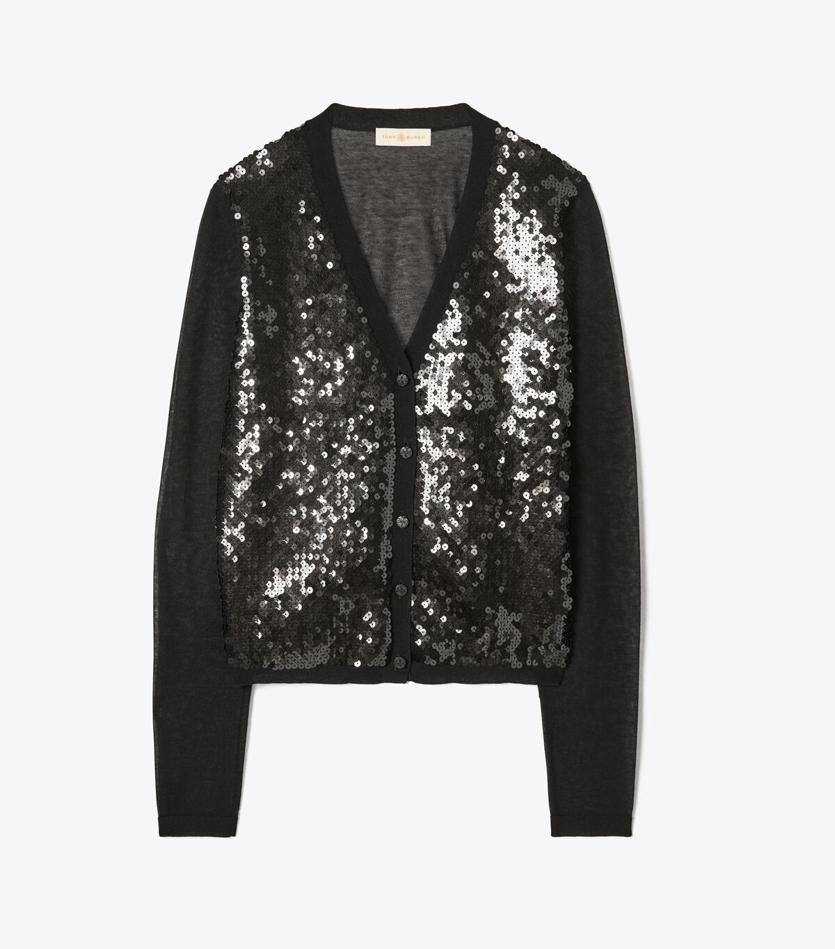 Sequin-Front Cardigan