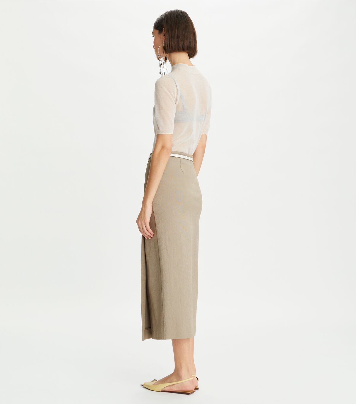 tory burch تنورة مطوية ملفوفة