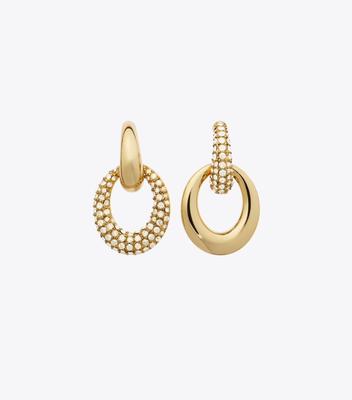 Pierced Pavé Doorknocker Earrings tory burch pierced pav doorknocker earrings