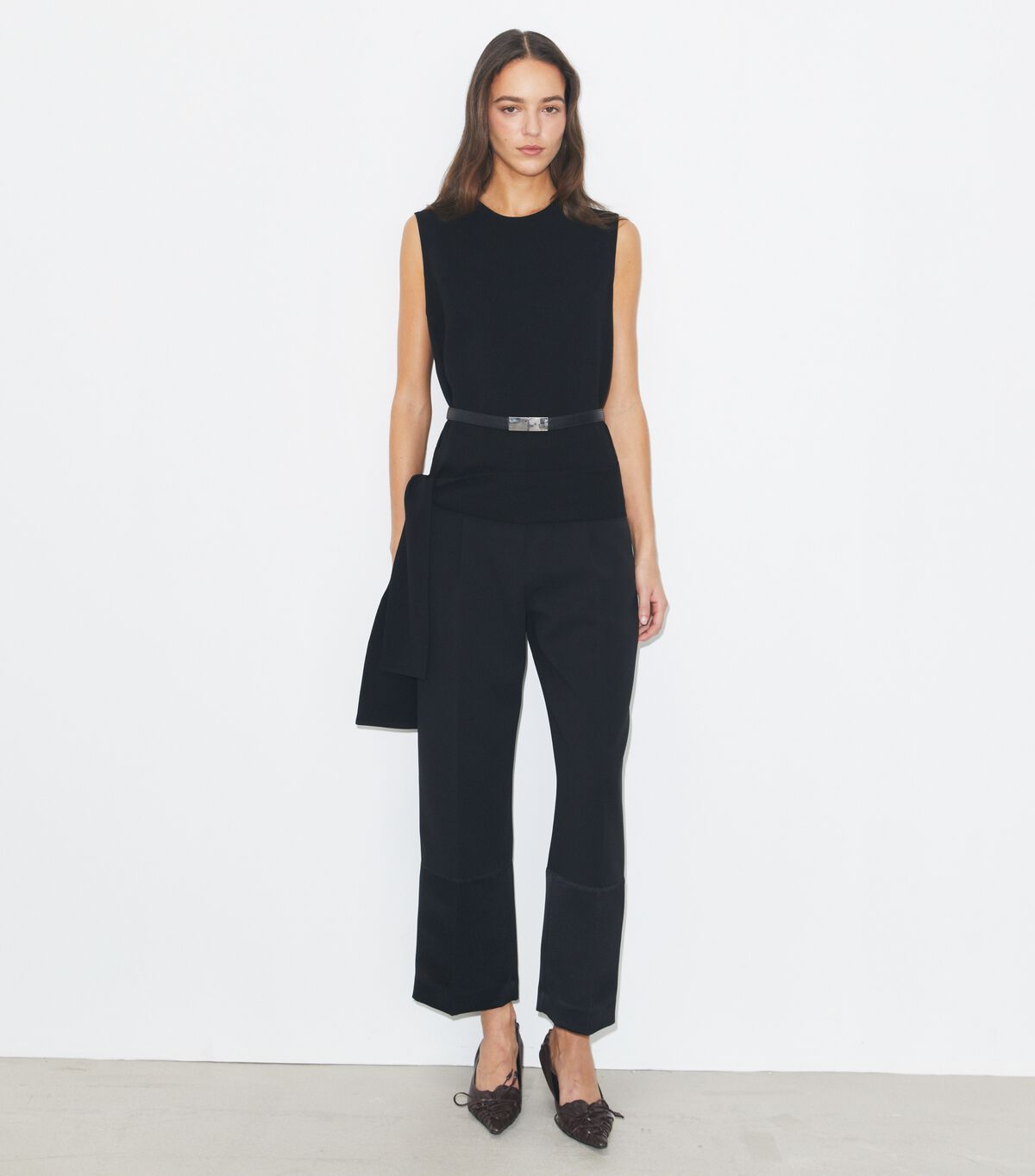 tory burch cropped crepe pant