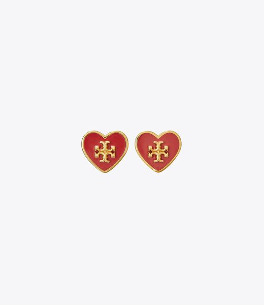 Kira Enamel Heart Stud Earring