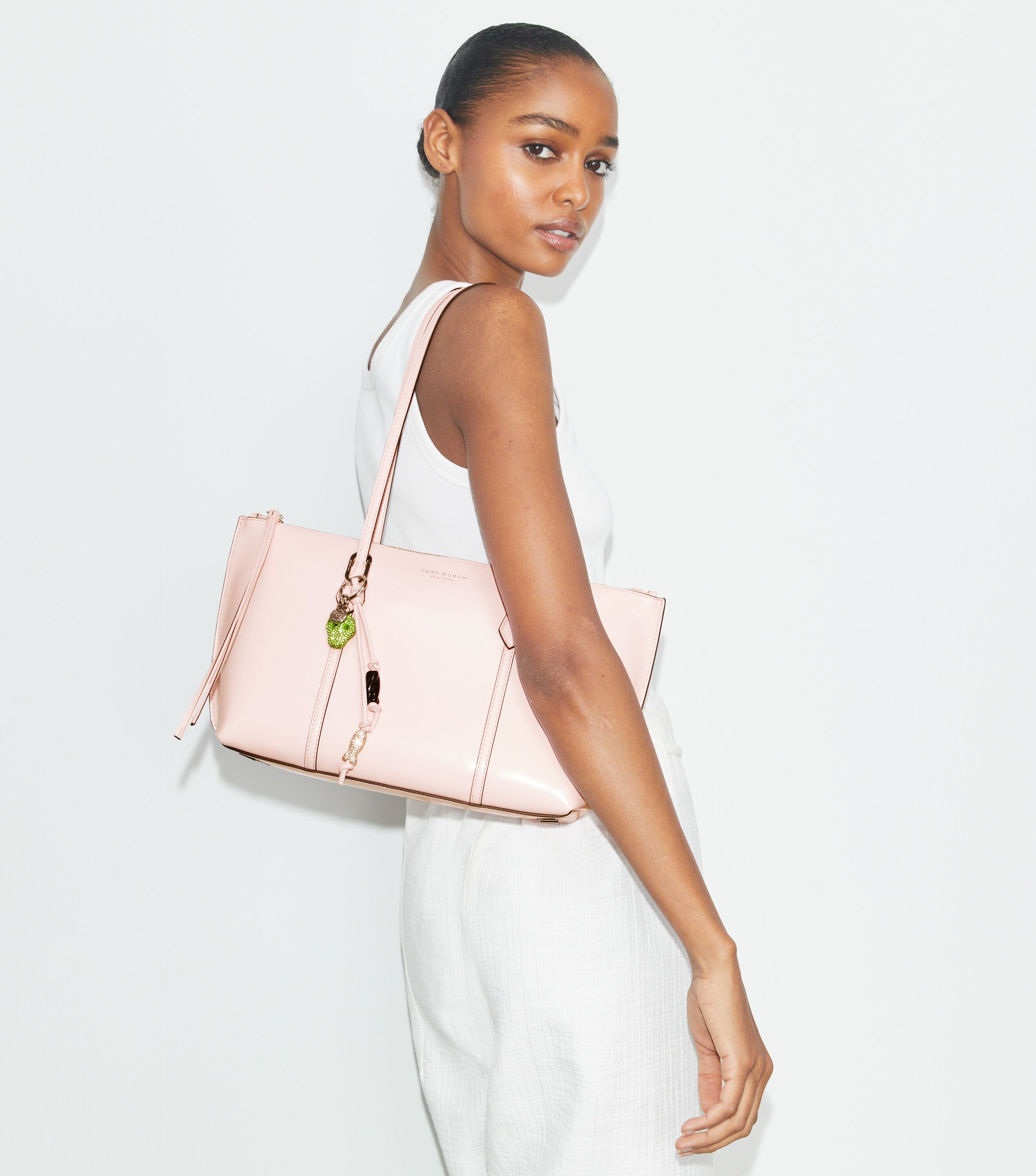 TB x BonBon Small Perry Zip Tote, Shocktart | Tory Burch KW