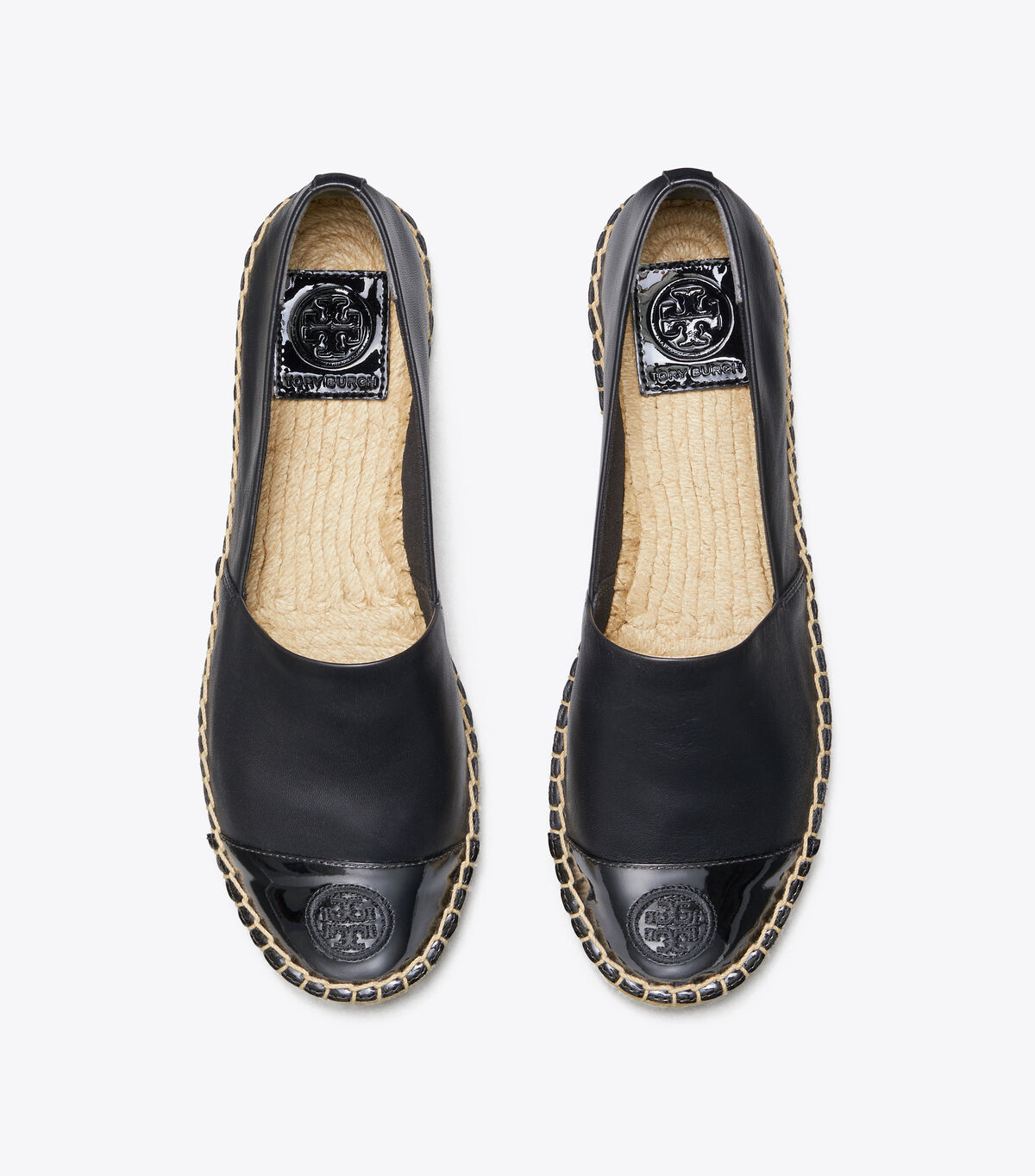 tory burch color block mixed leather espadrille