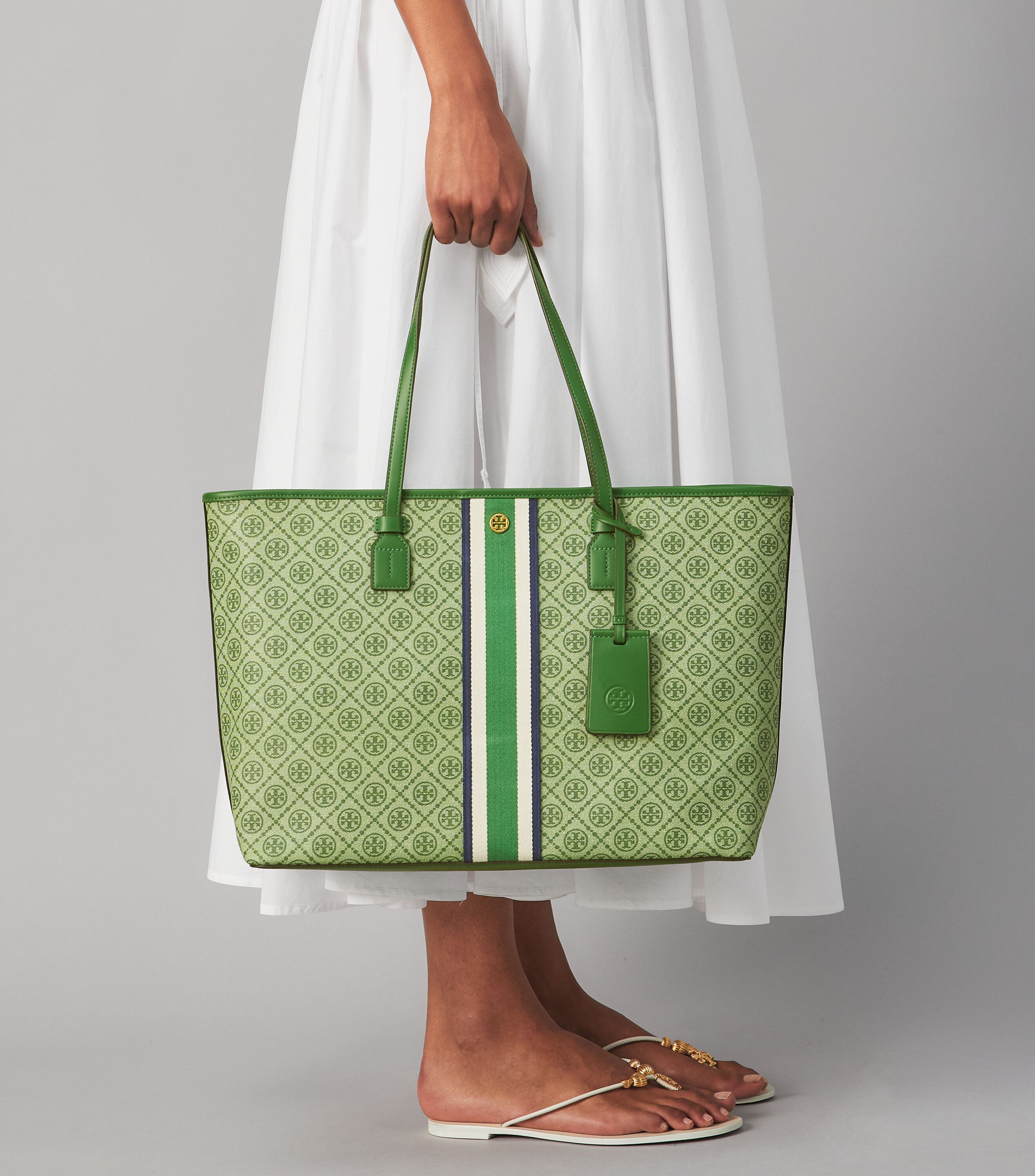 Coated Canvas Tote Bag, ARUGULA | Tory Burch KW
