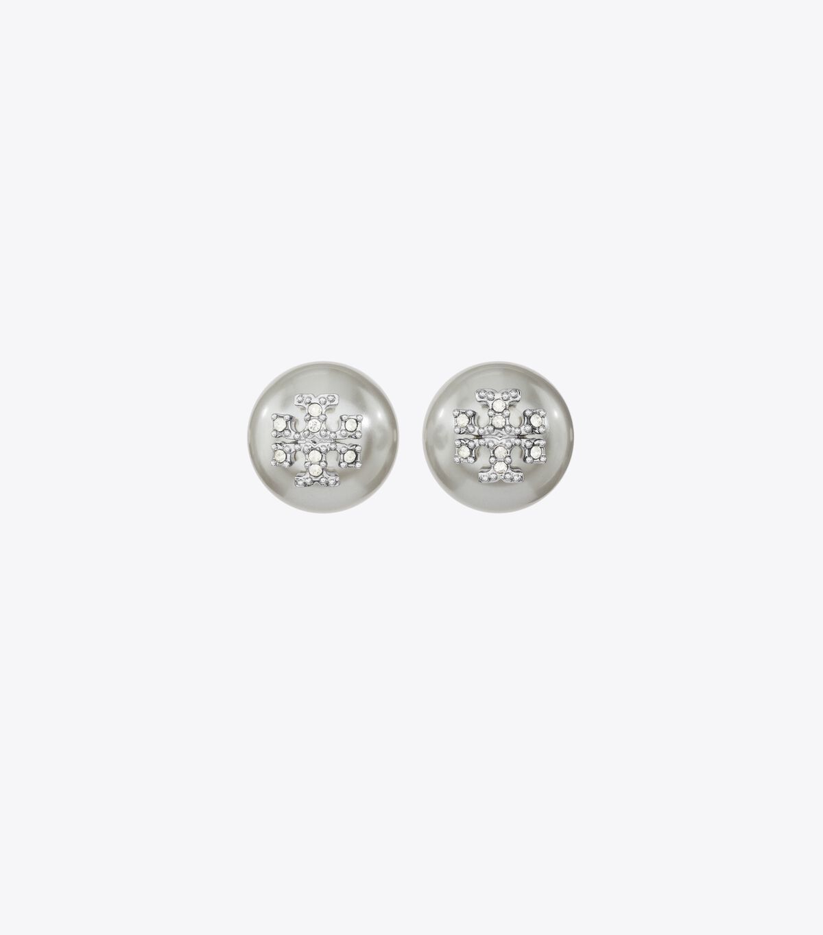 tory burch moondance pearl and pave stud earrings