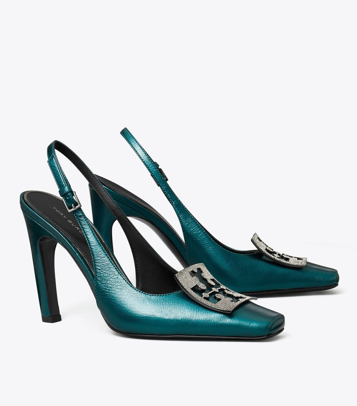 tory burch pav cut out logo heel