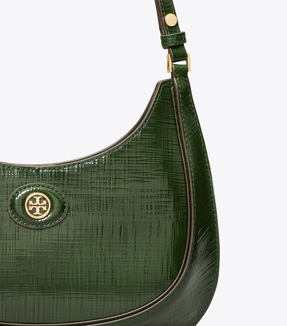 tory burch robinson crosshatched convertible crescent bag