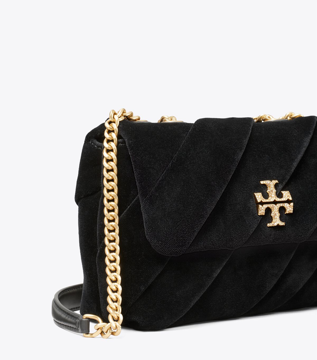 tory burch small kira draped velvet convertible shoulder bag