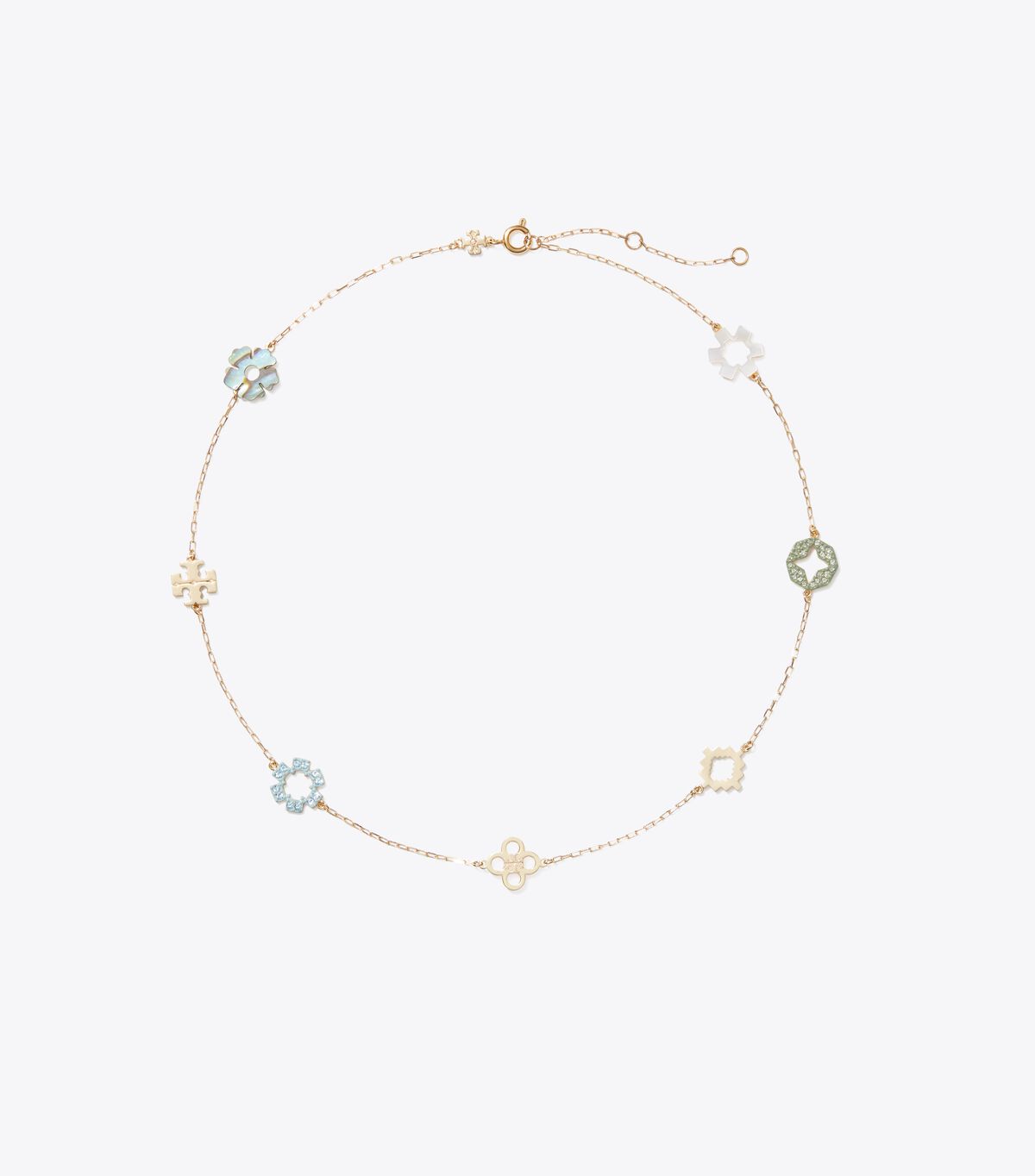 tory burch forget me not pav   necklace