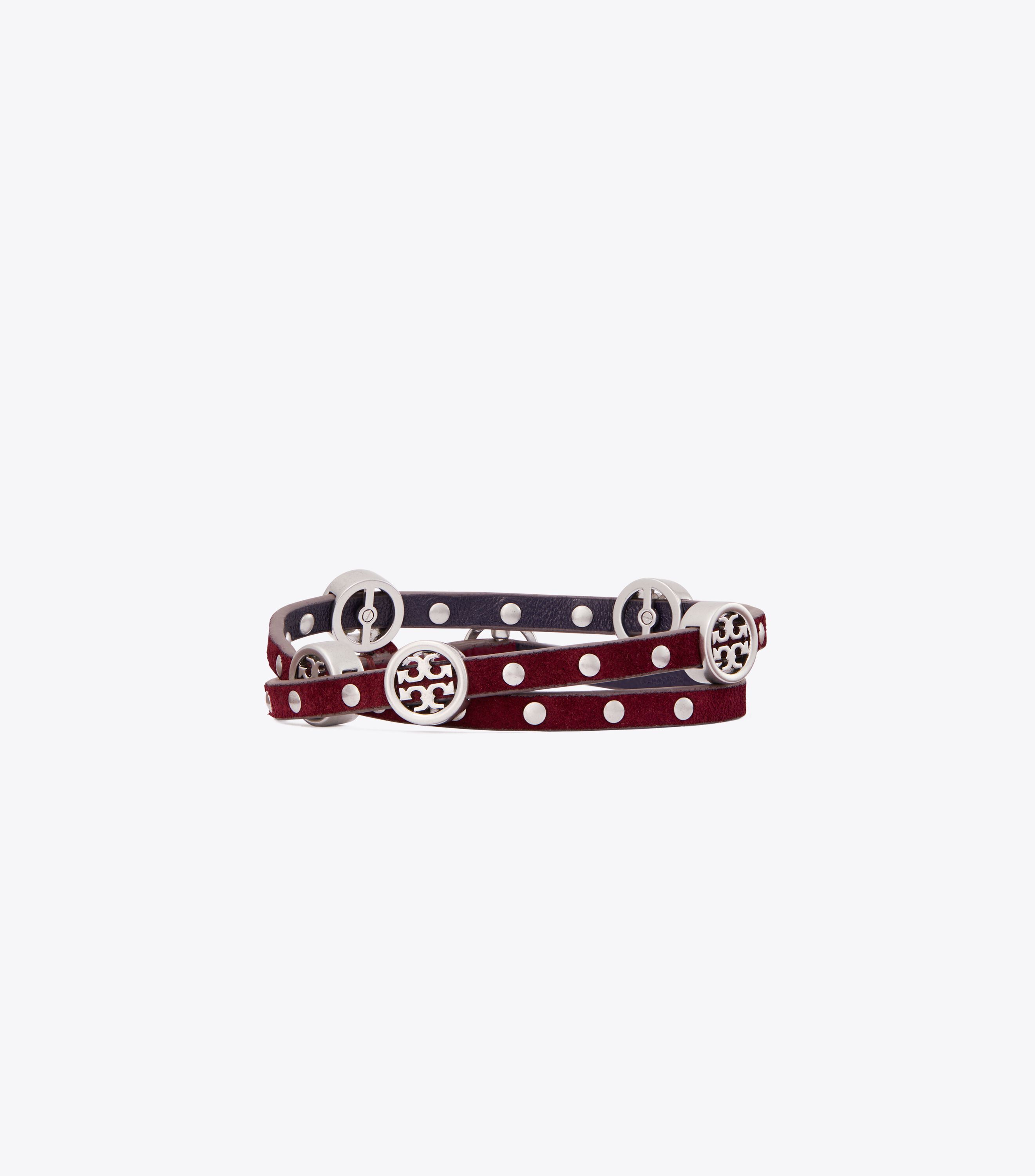 Tory burch double wrap logo bracelet on sale