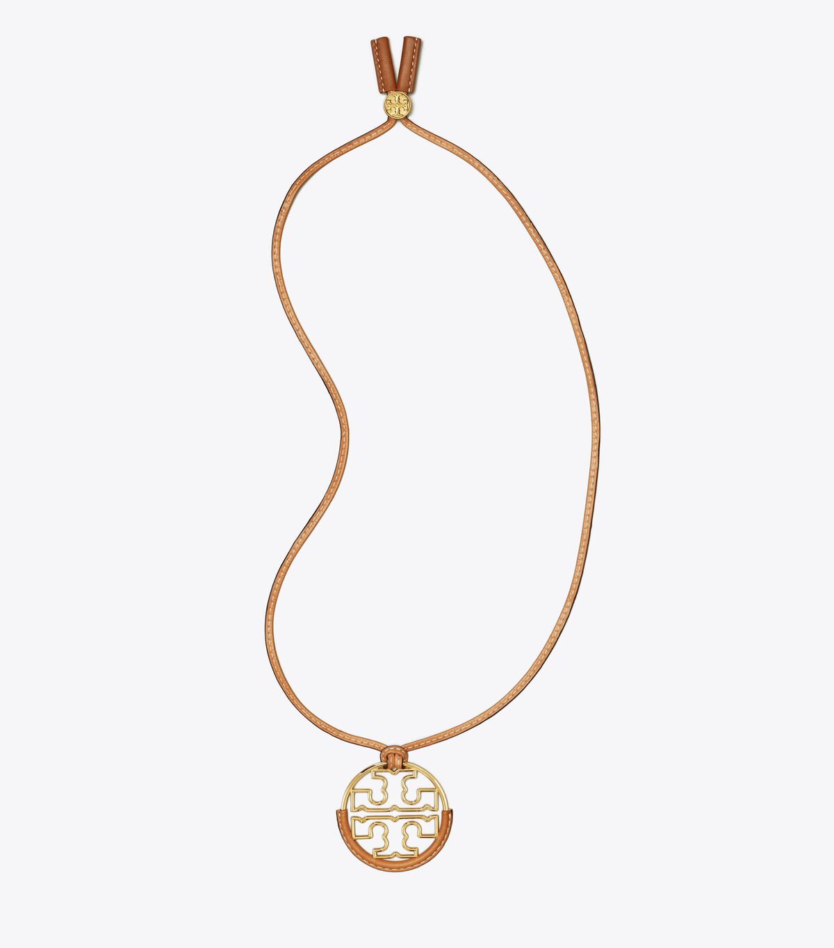 tory burch miller leather pendant necklace