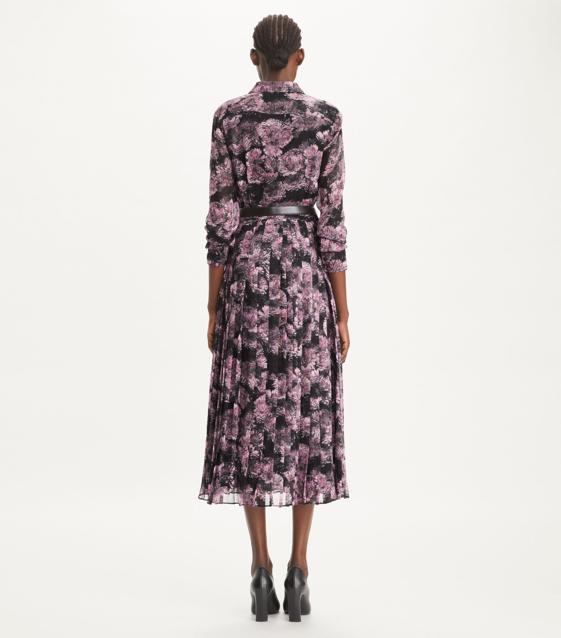 tory burch pleated silk dress Tory Burch floral-print Pleated Silk Dress | Pink