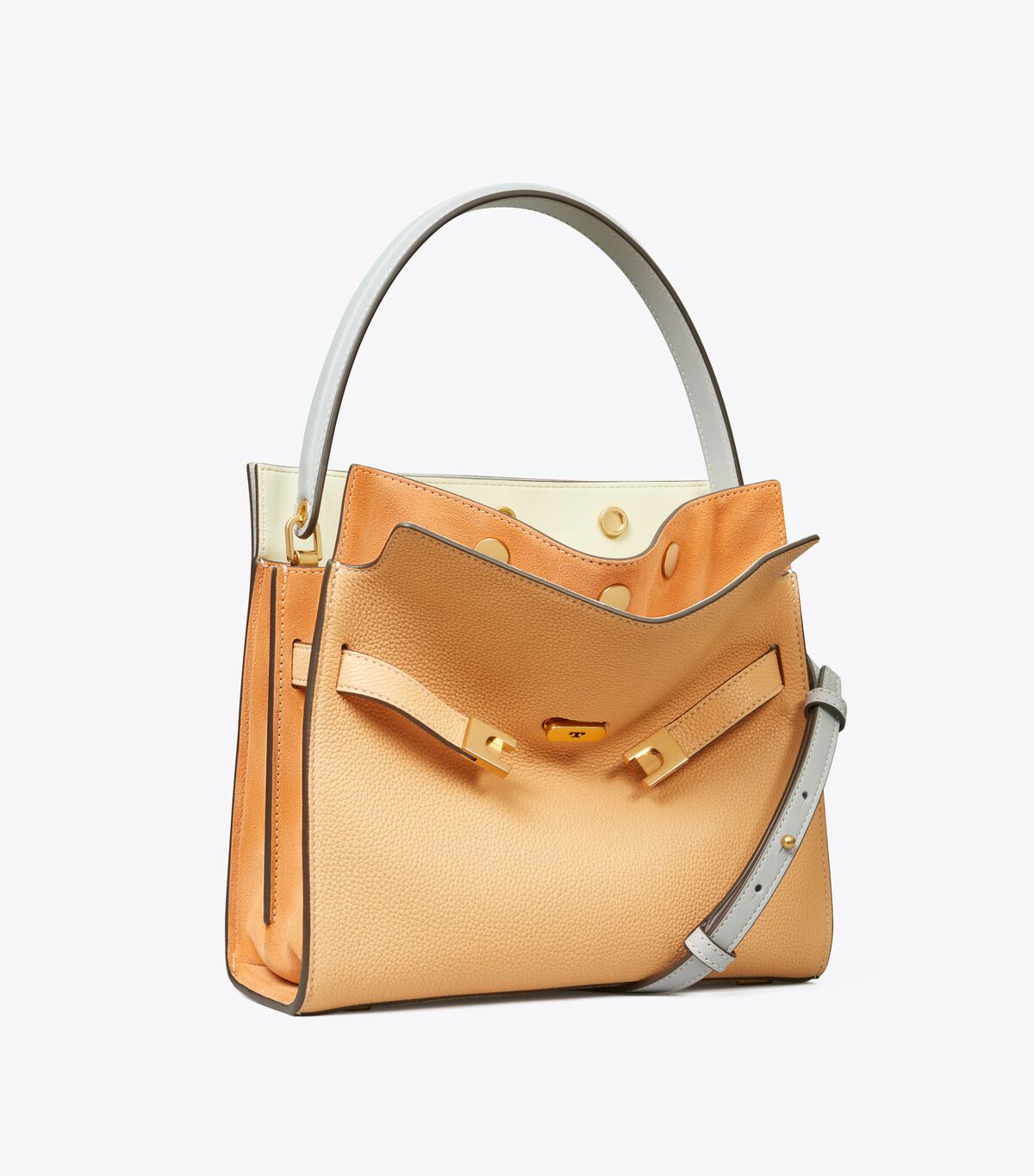tory burch lee radziwill pebbled small double bag