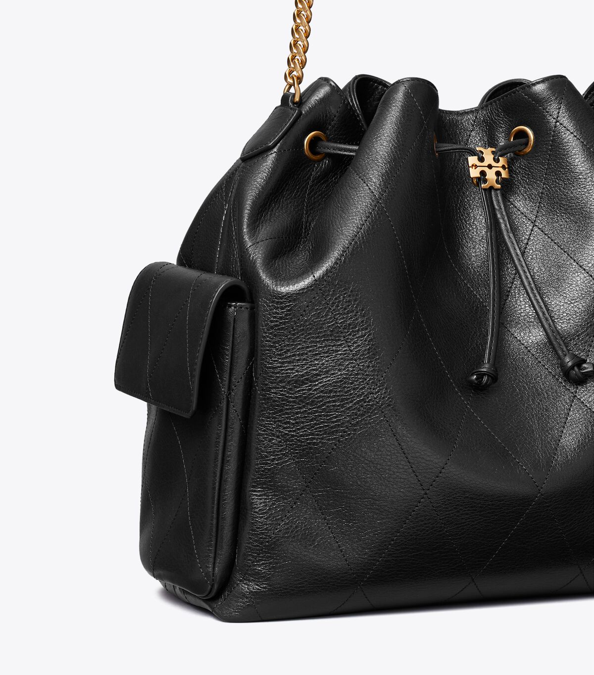 Large Charlie Quilted Drawstring Shoulder Bag tory burch large charlie quilted drawstring shoulder bag