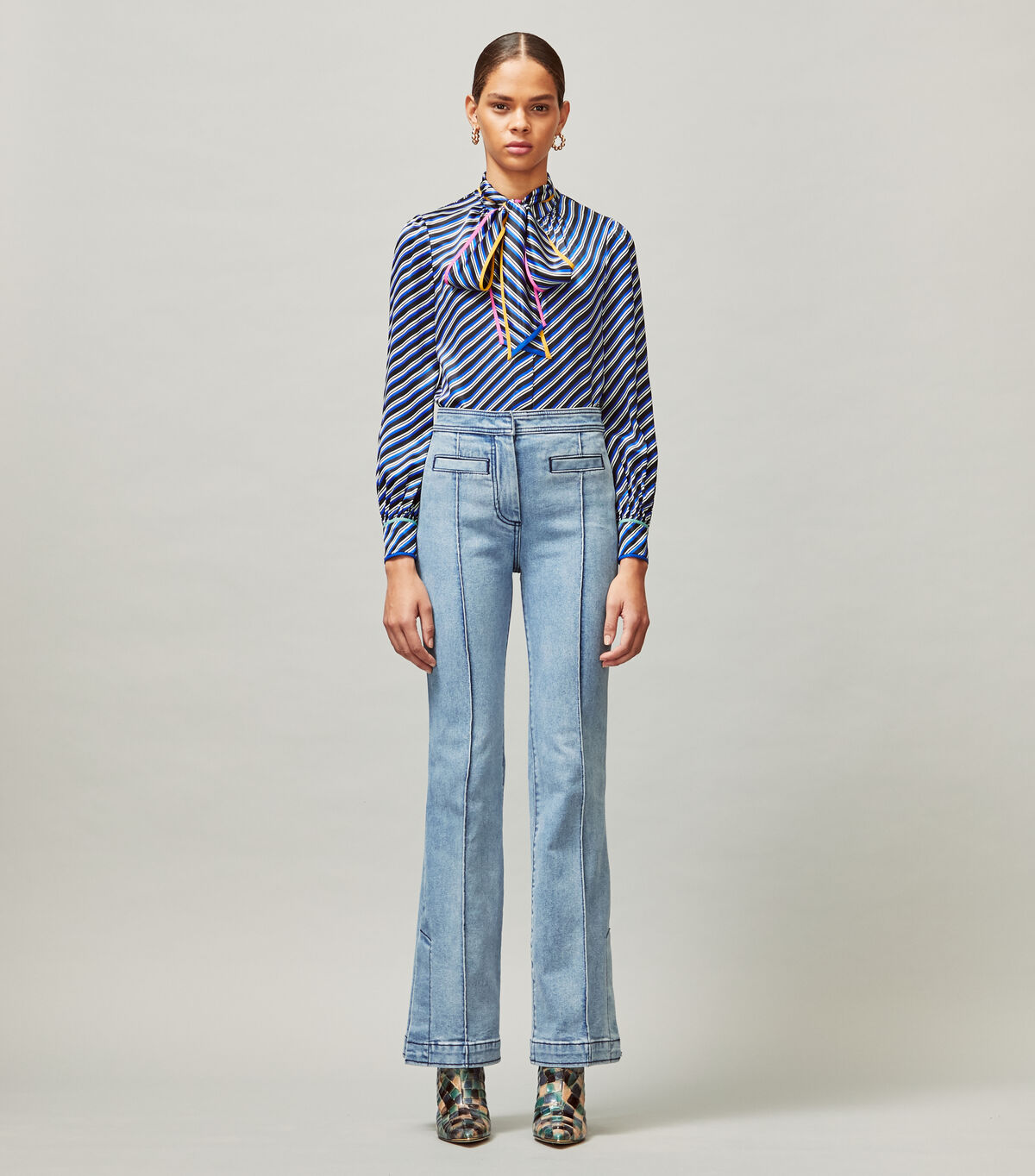 tory burch straight leg jean
