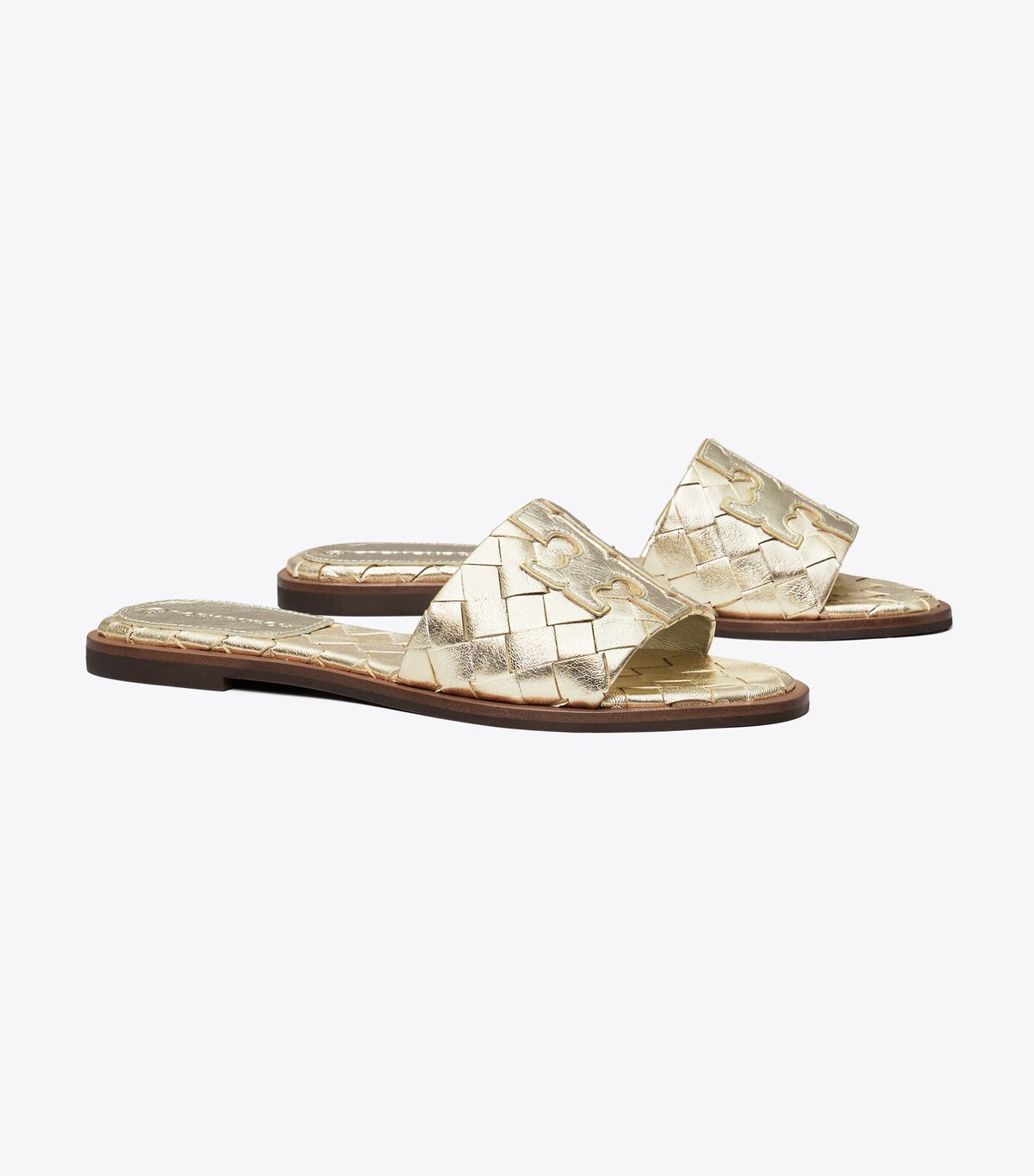 tory burch ines woven slide extended width