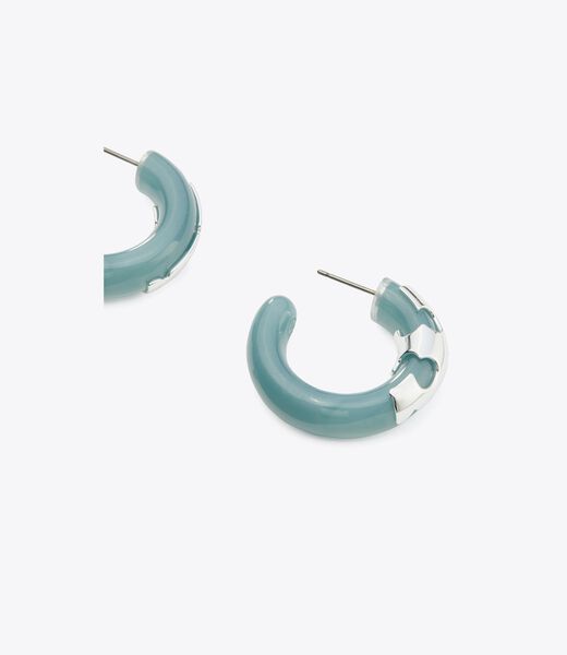 tory burch resin hoop earring