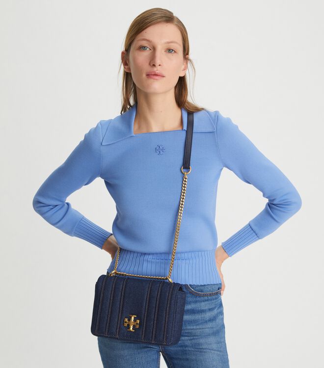 Kira Denim Chain Shoulder Bag | Tory Burch KWT Navigation | Tory Burch