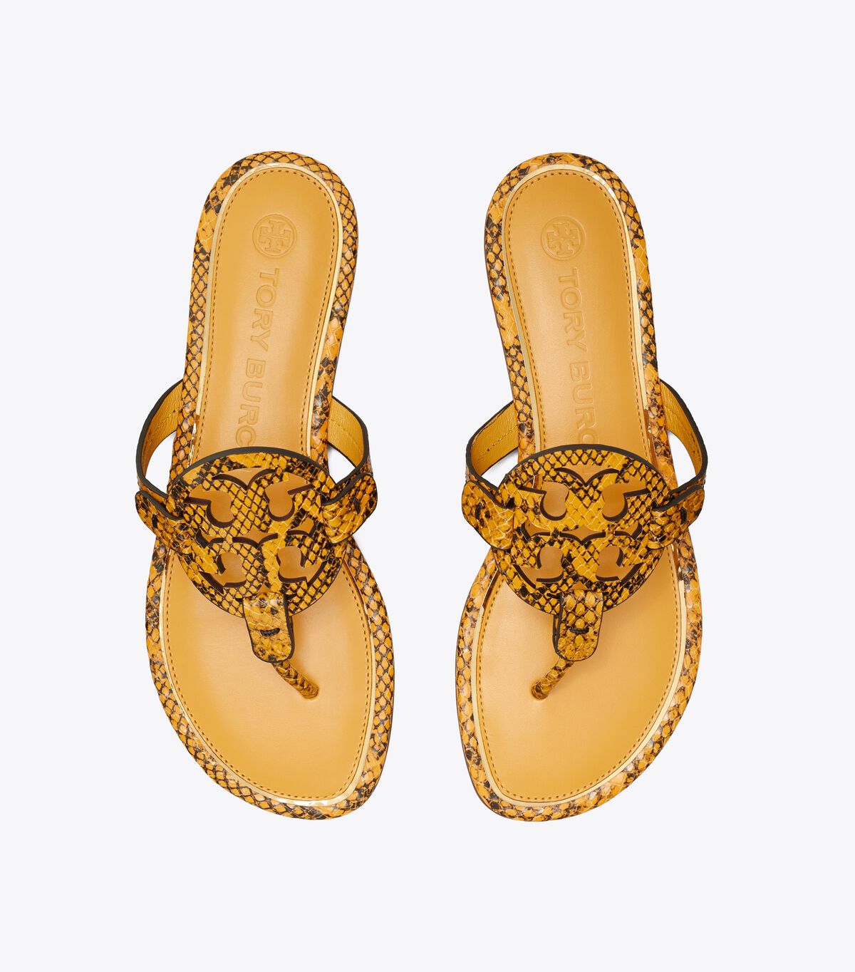 tory burch miller sandal embossed leather