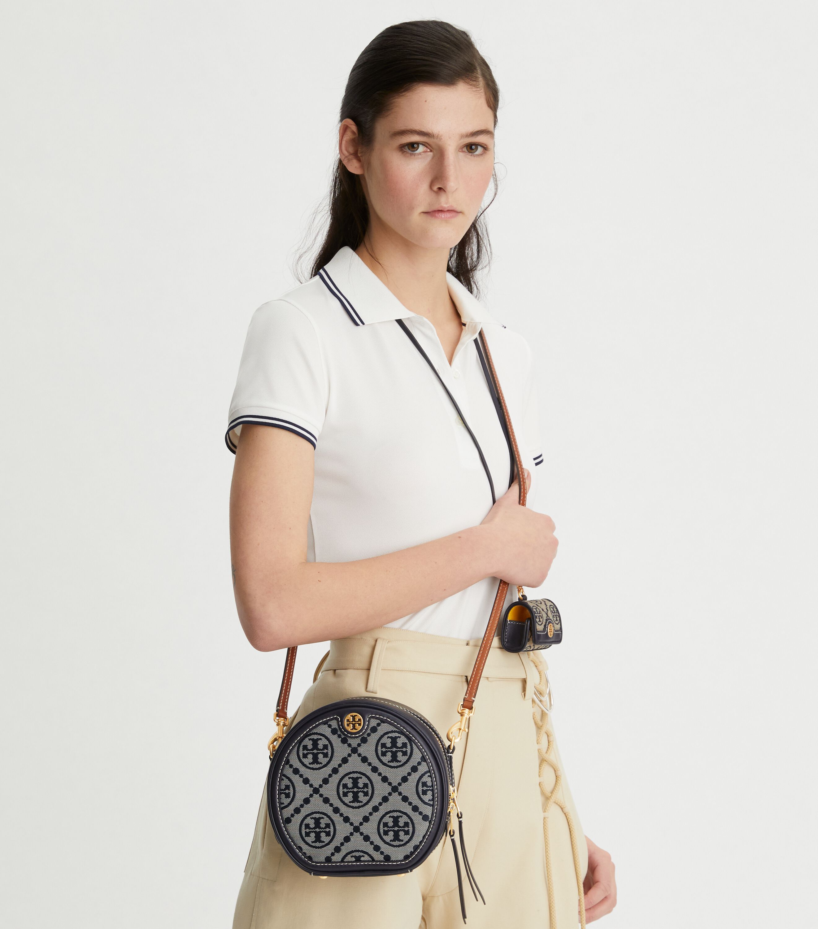 T Monogram Jacquard Moon Handbags Tory Burch
