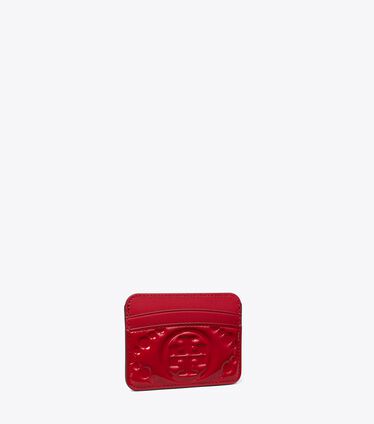 T Monogram Embossed Patent Card Case