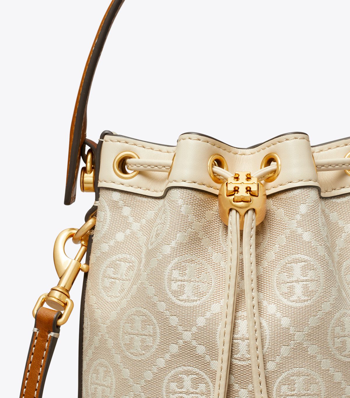 tory burch mini t monogram bucket bag
