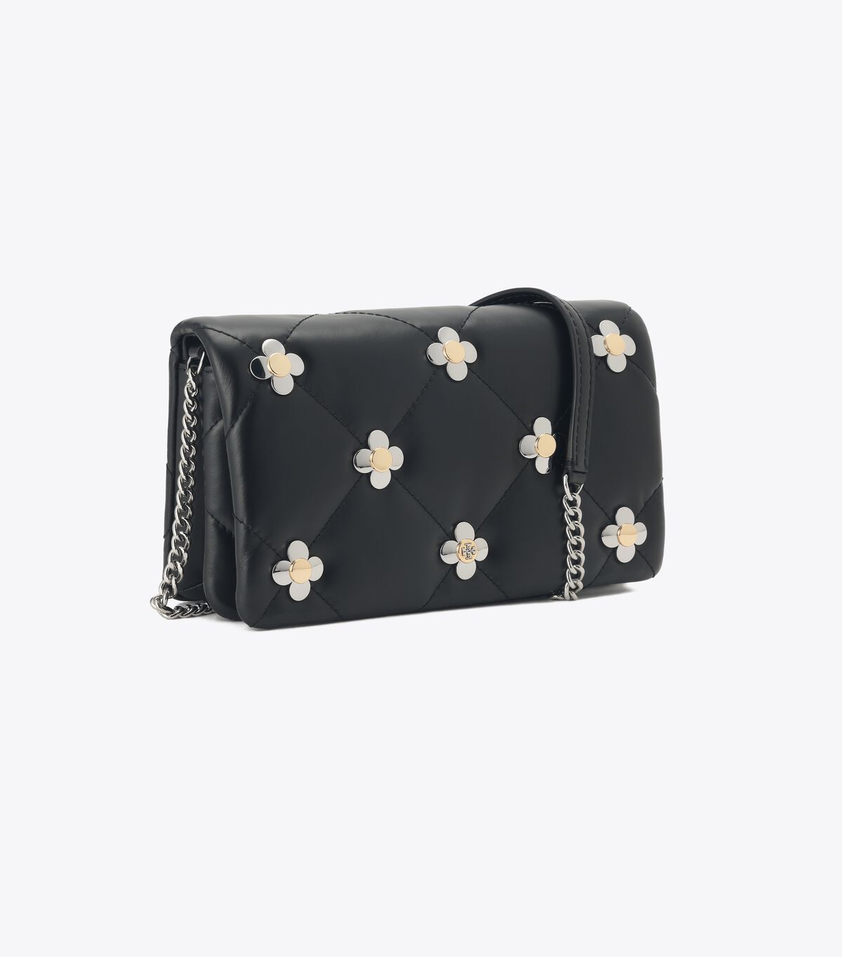 tory burch kira diamond quilt multi clover chain wallet
