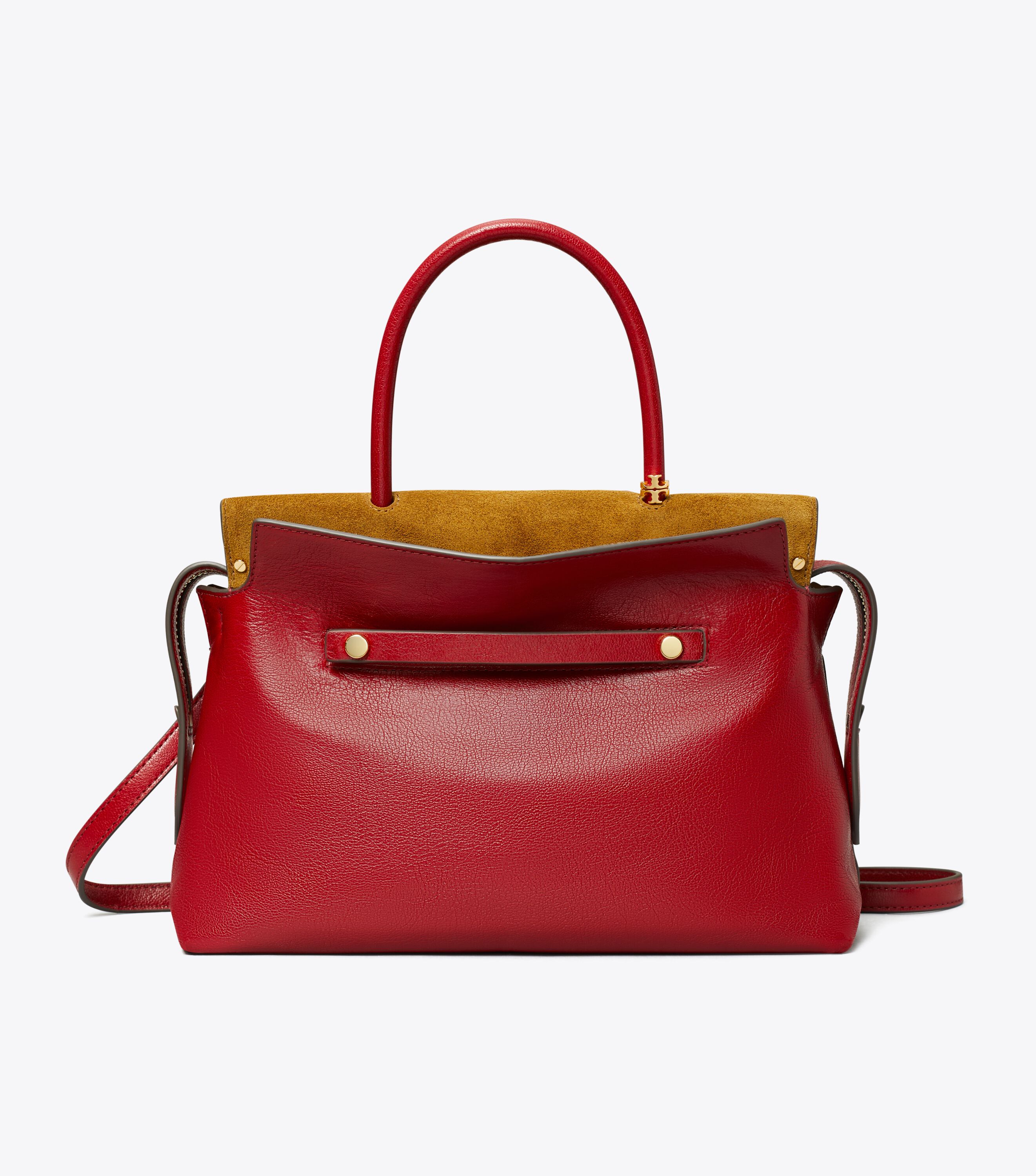 Mercer Textured Satchel, Ruby | Tory Burch KW