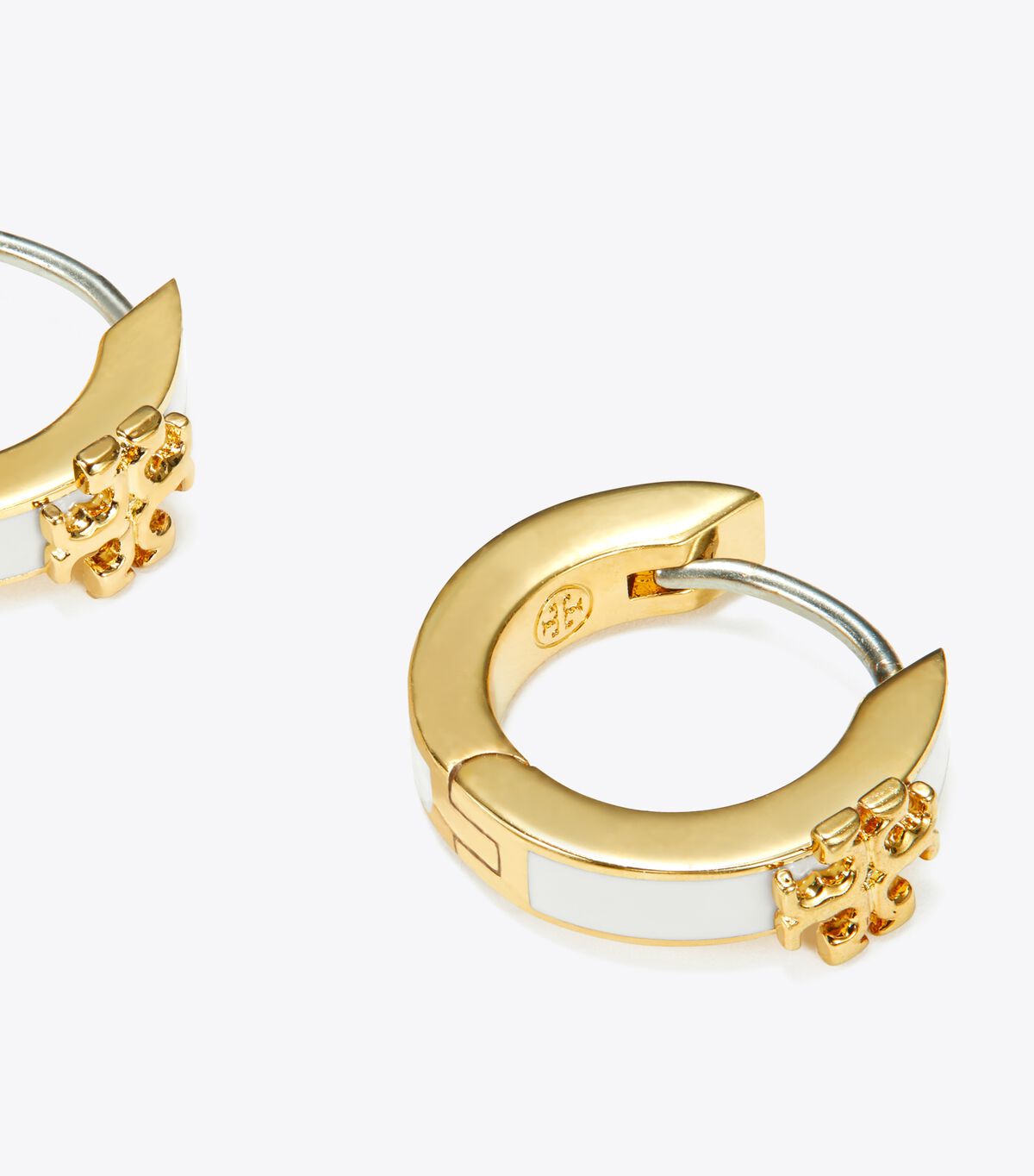 tory burch kira enamel huggie earring