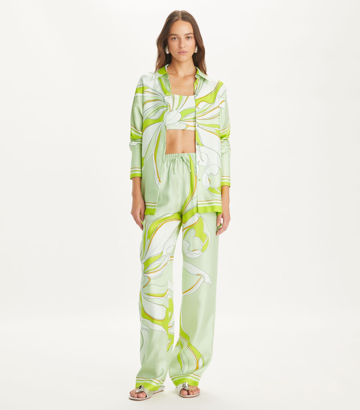 tory burch printed silk tunic