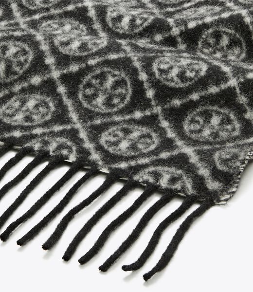 tory burch t monogram oblong scarf