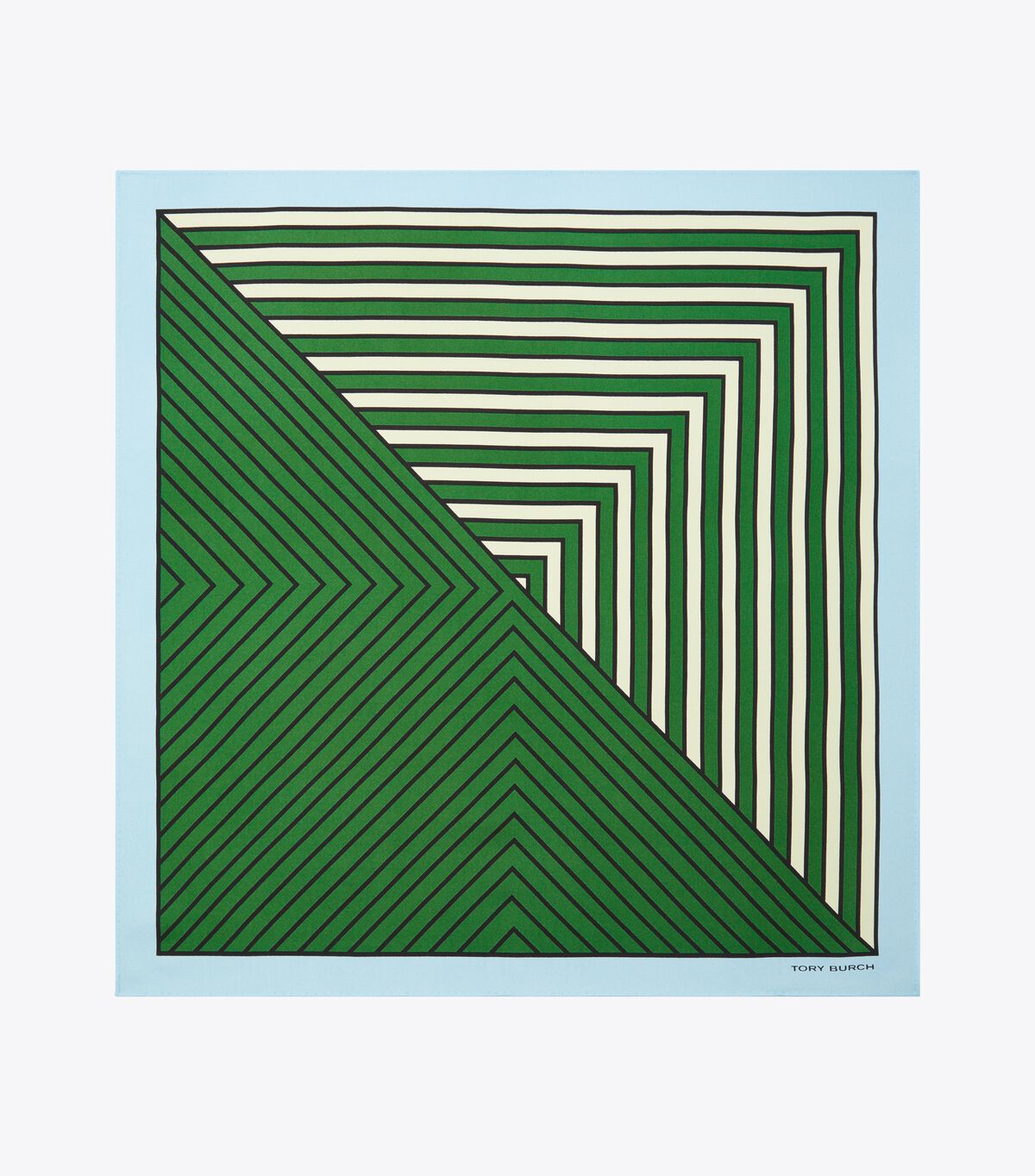 tory burch illusion stripe silk neckerchief
