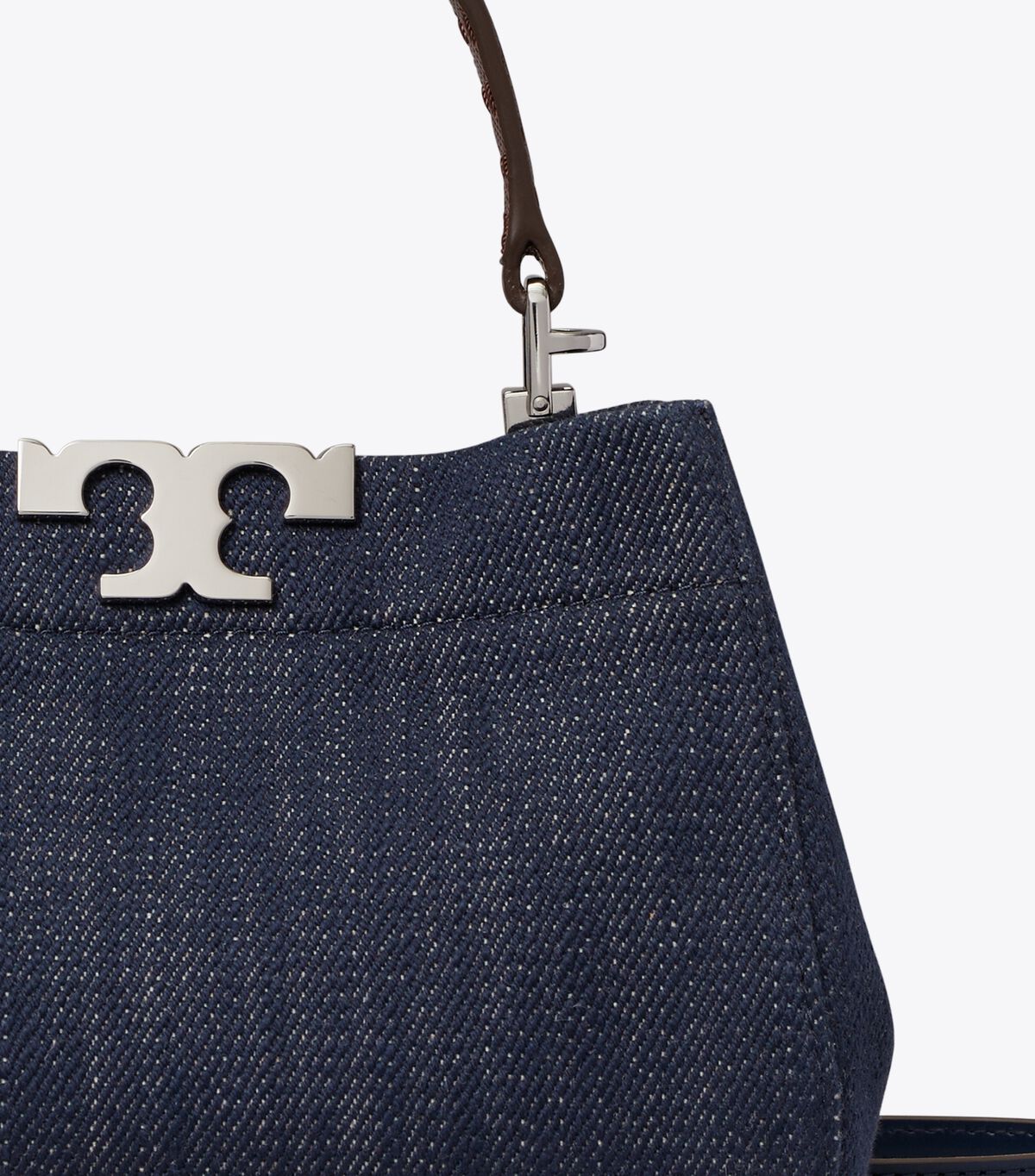 tory burch mini eleanor denim satchel
